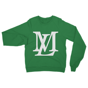 "LM Monogram" - White Classic Adult Sweatshirt