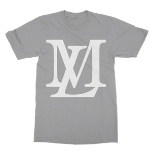 "LM Monogram" White Classic Adult T-Shirt