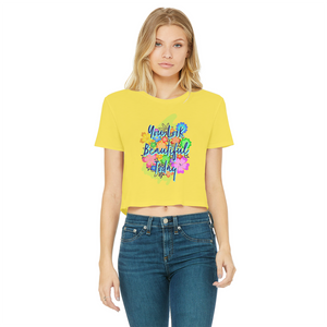 "You Look Beautiful Today" DayMaker Women's Cropped T-Shirt