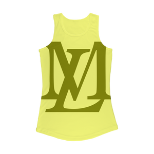 "LM Monogram" - Black Letter Women Performance Tank Top