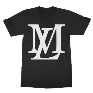 "LM Monogram" White Classic Adult T-Shirt