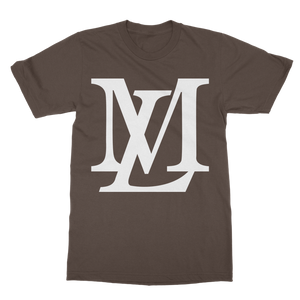 "LM Monogram" White Classic Adult T-Shirt