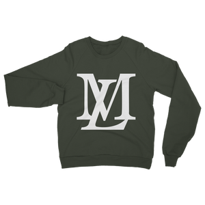 "LM Monogram" - White Classic Adult Sweatshirt