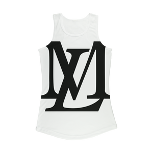 "LM Monogram" - Black Letter Women Performance Tank Top