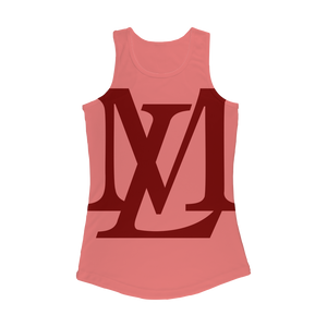 "LM Monogram" - Black Letter Women Performance Tank Top