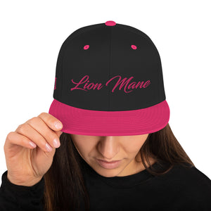 Lion Mane Pink/Black Snapback Hat