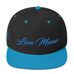 Lion Mane Blue/Black Snapback Hat