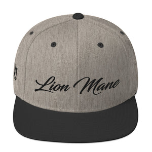 Lion Mane Heather Grey/Black Snapback Hat