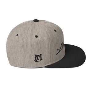 Lion Mane Heather Grey/Black Snapback Hat