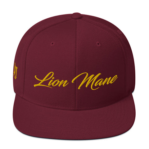 Lion Mane Maroon/Gold Snapback Hat