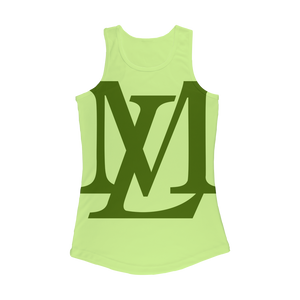 "LM Monogram" - Black Letter Women Performance Tank Top