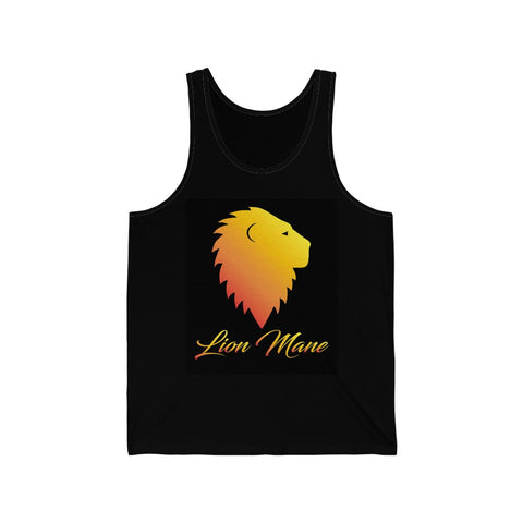 Black Unisex Lion Mane Jersey Tank