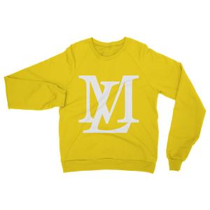 "LM Monogram" - White Classic Adult Sweatshirt