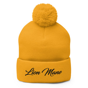 Lion Mane Pom-Pom Beanie