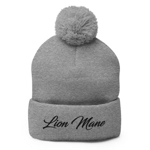 Lion Mane Pom-Pom Beanie