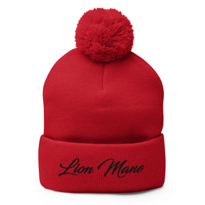 Lion Mane Pom-Pom Beanie