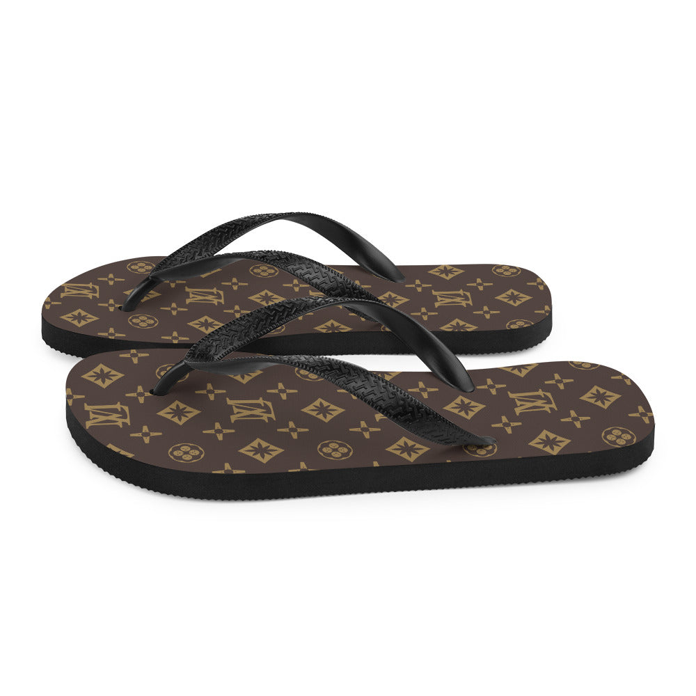 LM Monogram AOP Flip-Flops – Lion Mane Studios