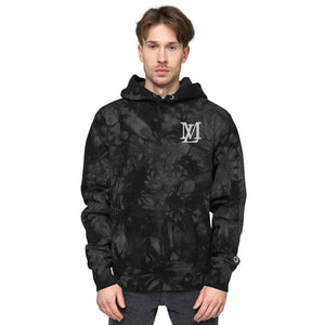 "LM Monogram" Embroidered Tie-Dye Hoodie