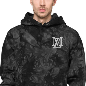 "LM Monogram" Embroidered Tie-Dye Hoodie