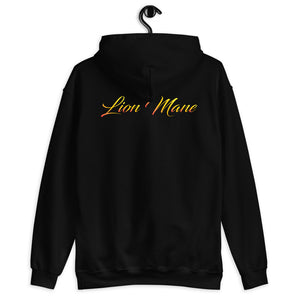 Black Unisex Lion Mane Hoodie #lionmanestudios