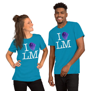 "I (heart) LM" Galactic Unisex Tee (Dark)