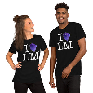 "I (heart) LM" Galactic Unisex Tee (Dark)