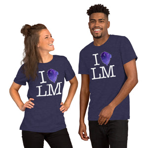 "I (heart) LM" Galactic Unisex Tee (Dark)