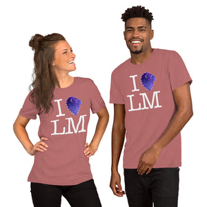 "I (heart) LM" Galactic Unisex Tee (Dark)