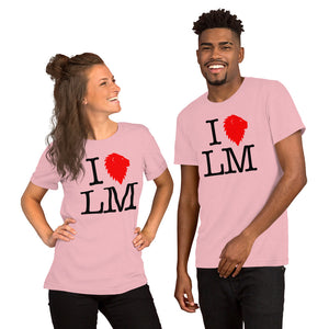 "I (heart) LM" Classic Red Unisex Tee (Light)