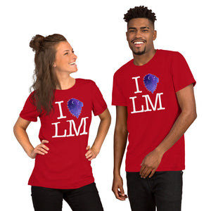 "I (heart) LM" Galactic Unisex Tee (Dark)