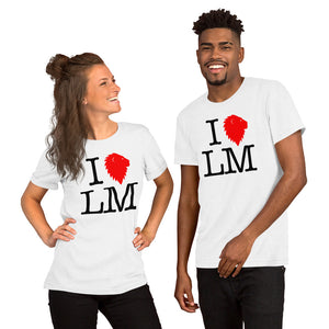 "I (heart) LM" Classic Red Unisex Tee (Light)